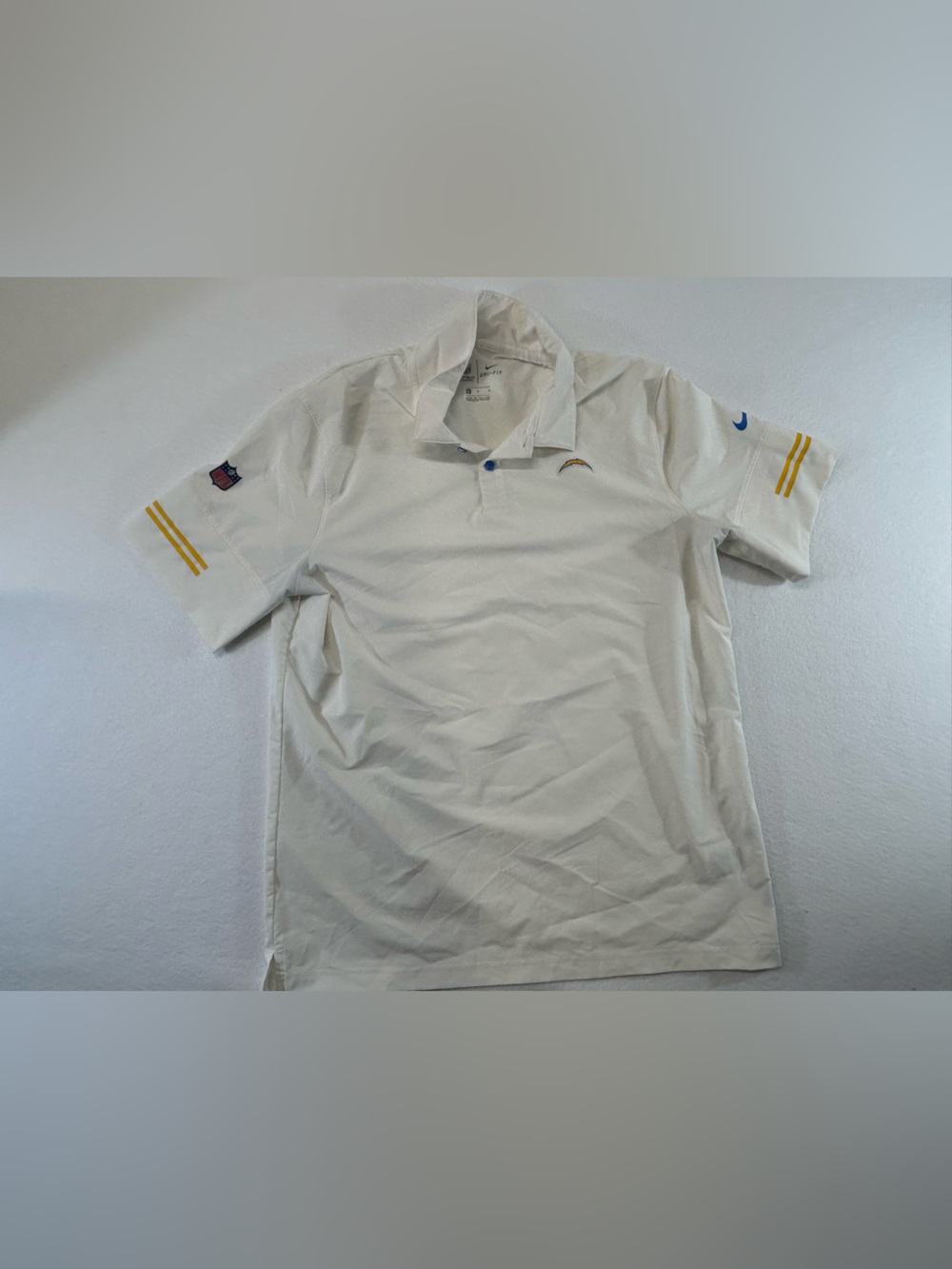 NFL Nike on field apparel dry-fit White Polo Los Angeles Chargers football